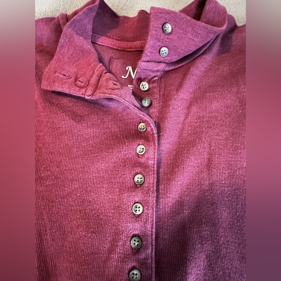 Women Pink/Purple Natural Reflections Henley Pullover Cotton Blend Small petite - Picture 7 of 10